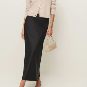 Reformation 100% Silk Petites Layla Silk Skirt